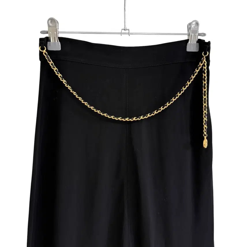 [BUNJANG] Chanel 97SS Black Gold Chain Skirt / 샤넬 97SS 블랙 골드 체인 스커트