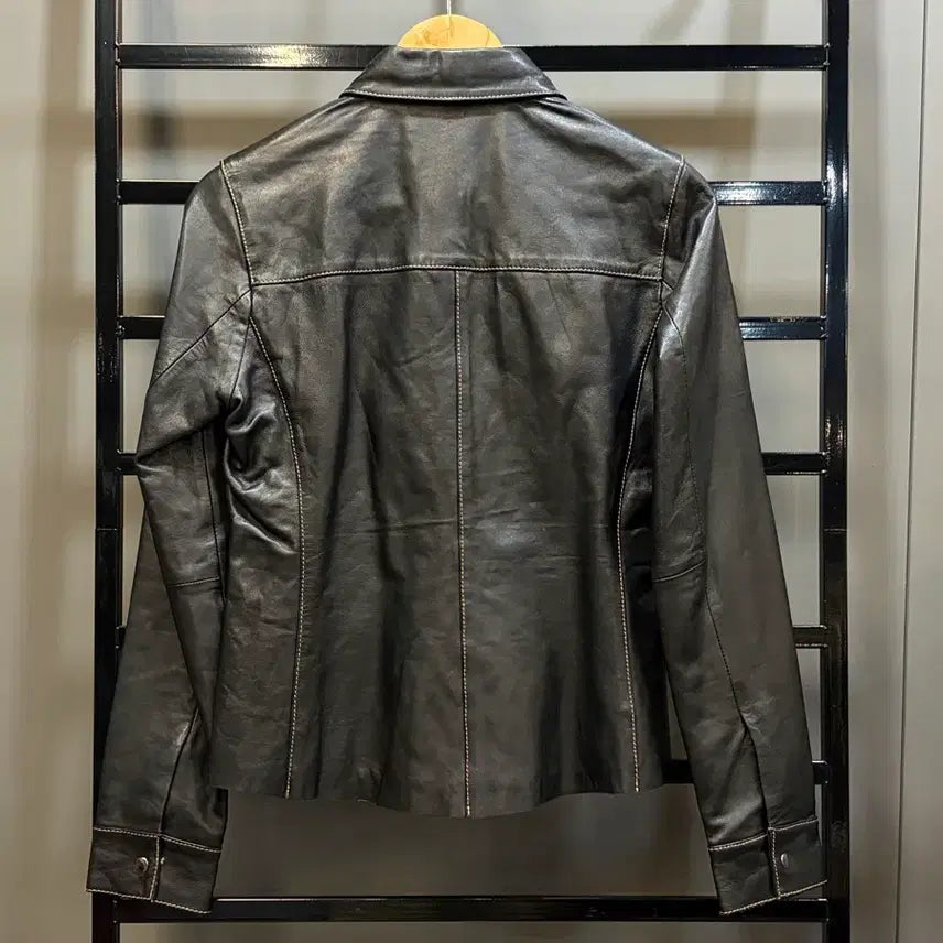 [BUNJANG] New Frontier Floral Embroidered Leather Jacket / [S] New Frontier 빈티지 천연가죽 자켓 골드 자수 6.9