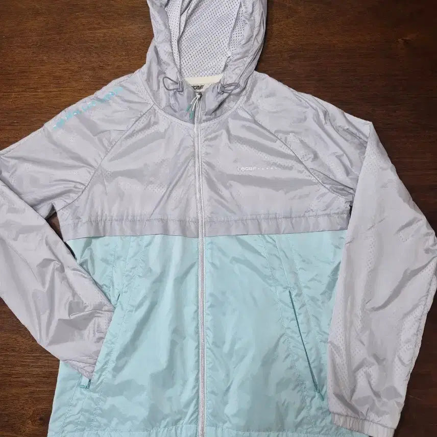 [BUNJANG] Locaf Windbreaker Gray/Mint Jacket / locaf 바람막이 점퍼 그레이/민트 90사이즈