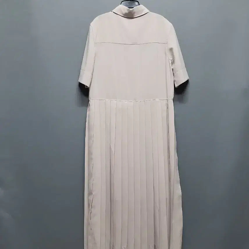 [BUNJANG] Cubic Button Pleated Long Dress / 큐빅단추 플리츠 롱원피스