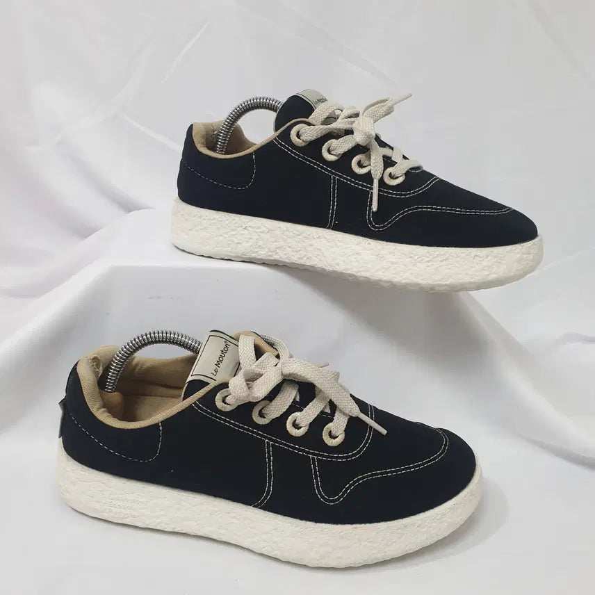 [SOLD OUT] 빈티지하서 240 르무통 메이트 메리노 울 블랙 스니커즈