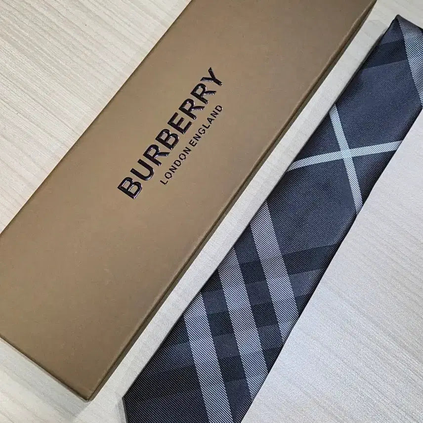 [BUNJANG] Burberry Check Necktie (Gray) / {재오픈특가}버버리 BURBERRY 체크 넥타이(그레이)