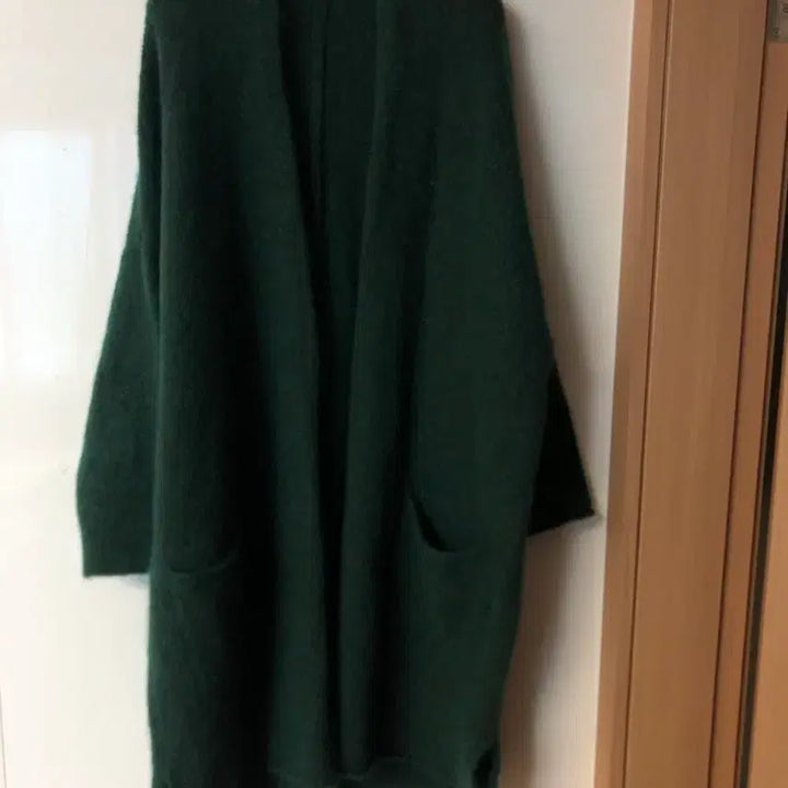 [BUNJANG] Mui Alpaca Mohair Long Cardigan Coat / 제평 무이 Mui 알파카 모헤어 가디건 롱 그린 초록 코트
