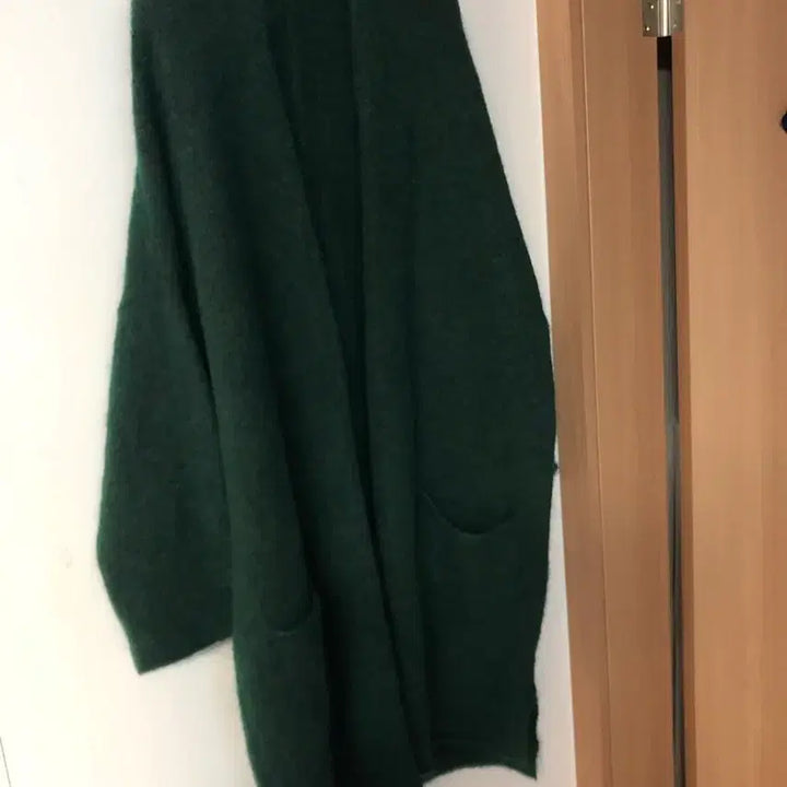 [BUNJANG] Mui Alpaca Mohair Long Cardigan Coat / 제평 무이 Mui 알파카 모헤어 가디건 롱 그린 초록 코트