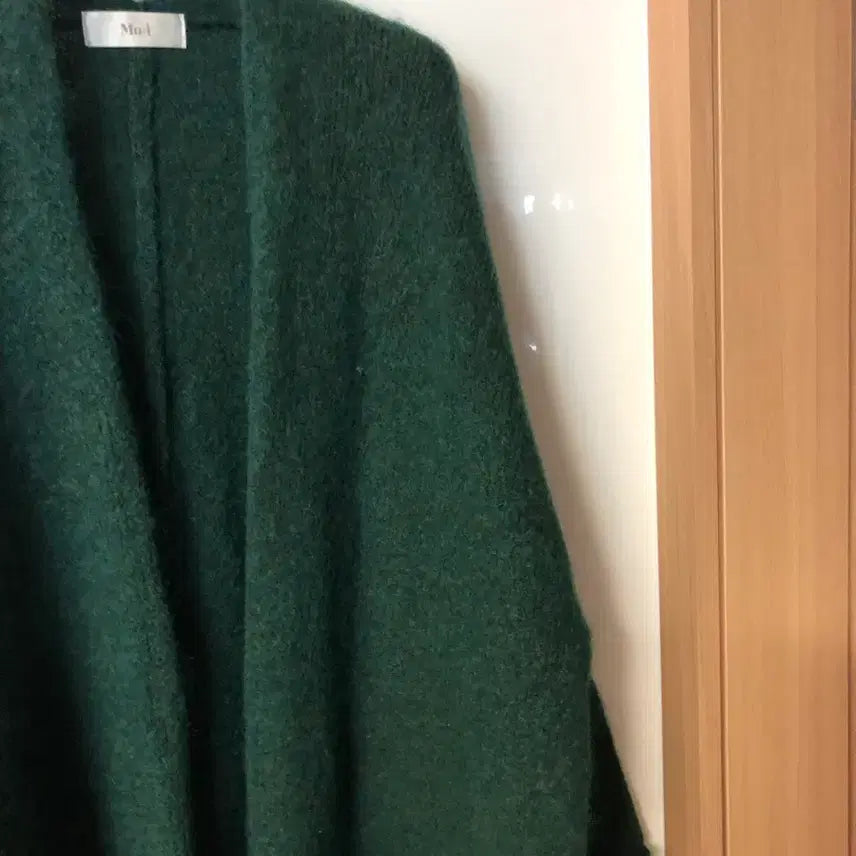 [BUNJANG] Mui Alpaca Mohair Long Cardigan Coat / 제평 무이 Mui 알파카 모헤어 가디건 롱 그린 초록 코트