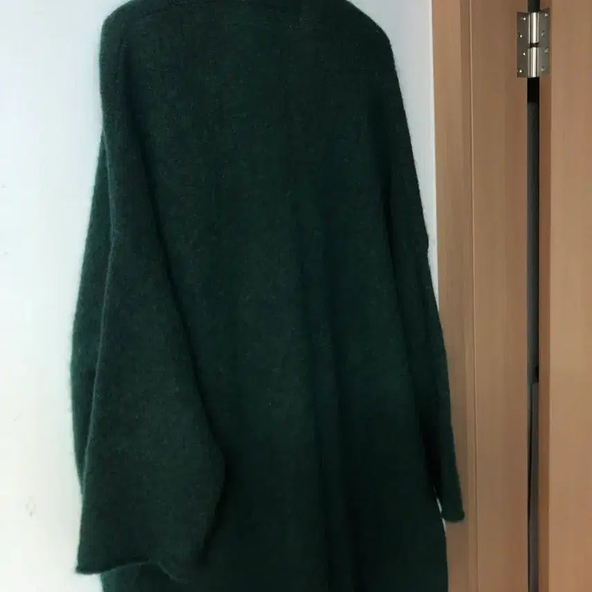 [BUNJANG] Mui Alpaca Mohair Long Cardigan Coat / 제평 무이 Mui 알파카 모헤어 가디건 롱 그린 초록 코트