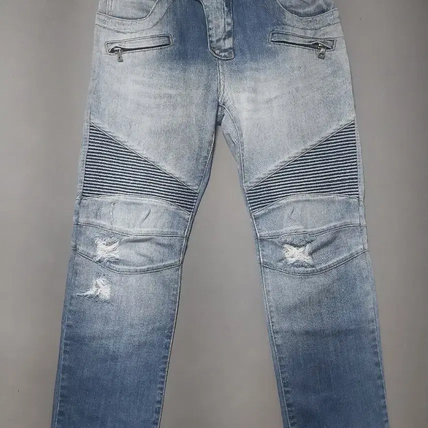 [BUNJANG] Balmain Biker Jeans / [32] 발망 그라데이션 워싱 디스 바이커진 청바지