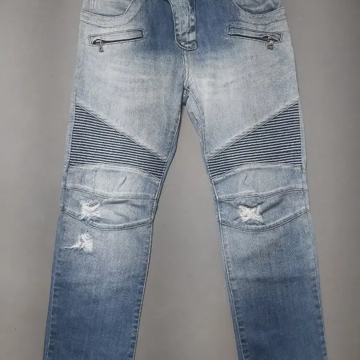 [BUNJANG] Balmain Biker Jeans / [32] 발망 그라데이션 워싱 디스 바이커진 청바지
