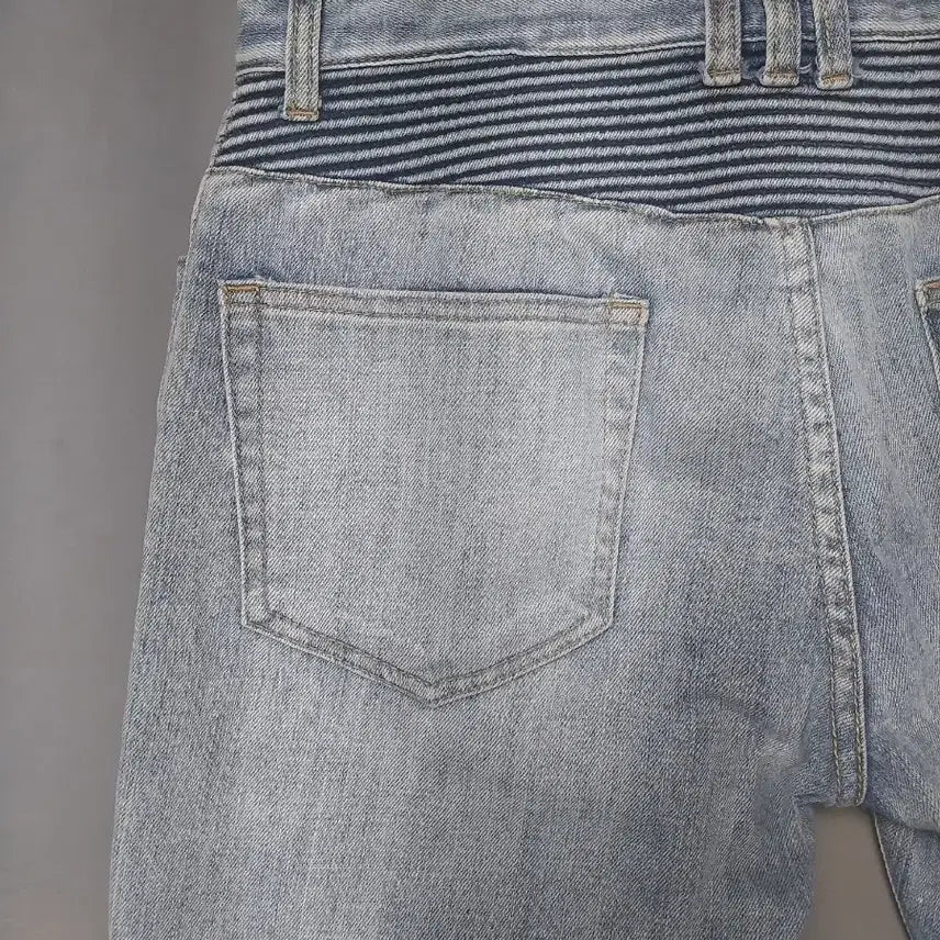 [BUNJANG] Balmain Biker Jeans / [32] 발망 그라데이션 워싱 디스 바이커진 청바지