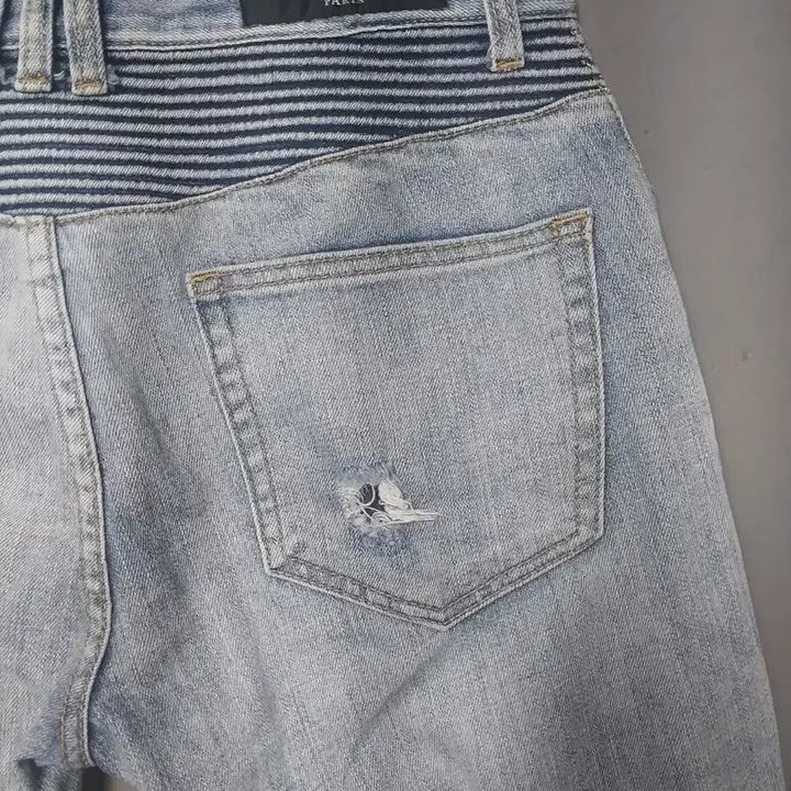 [BUNJANG] Balmain Biker Jeans / [32] 발망 그라데이션 워싱 디스 바이커진 청바지