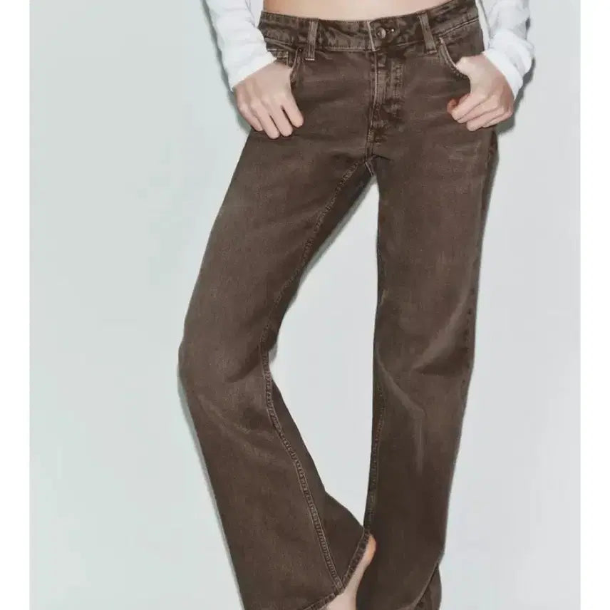 [BUNJANG] ZARA Low-Rise Bootcut Jeans / ZARA 자라 로우라이즈 부츠컷 진 브라운