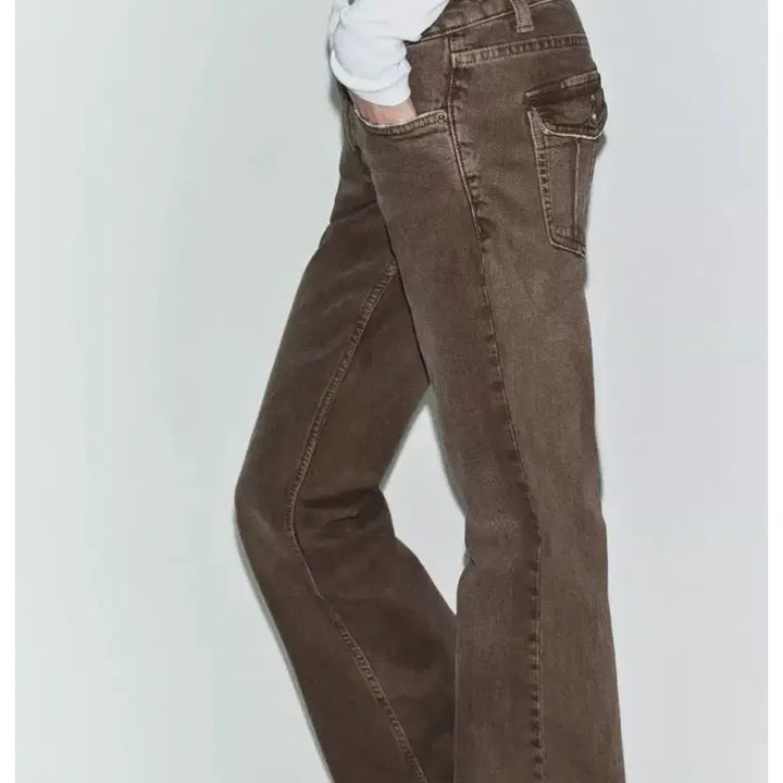 [BUNJANG] ZARA Low-Rise Bootcut Jeans / ZARA 자라 로우라이즈 부츠컷 진 브라운