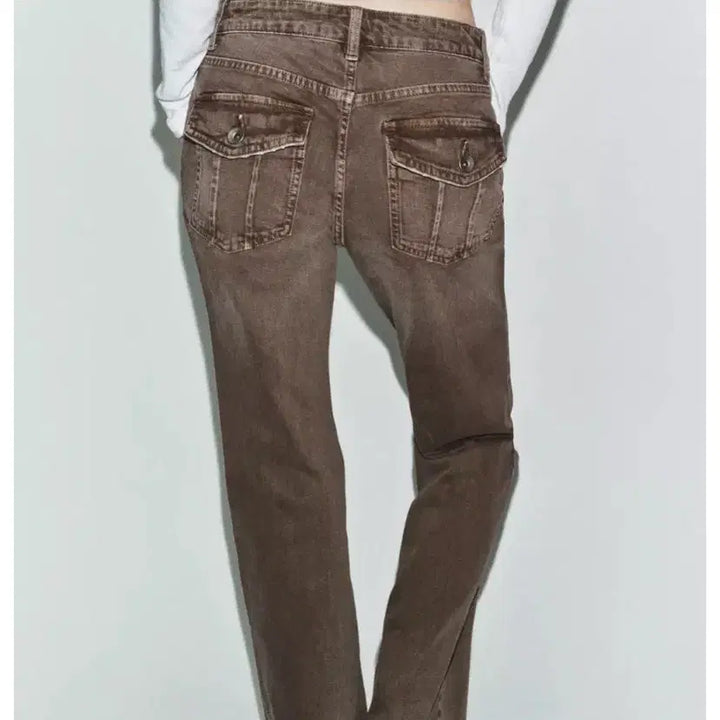 [BUNJANG] ZARA Low-Rise Bootcut Jeans / ZARA 자라 로우라이즈 부츠컷 진 브라운