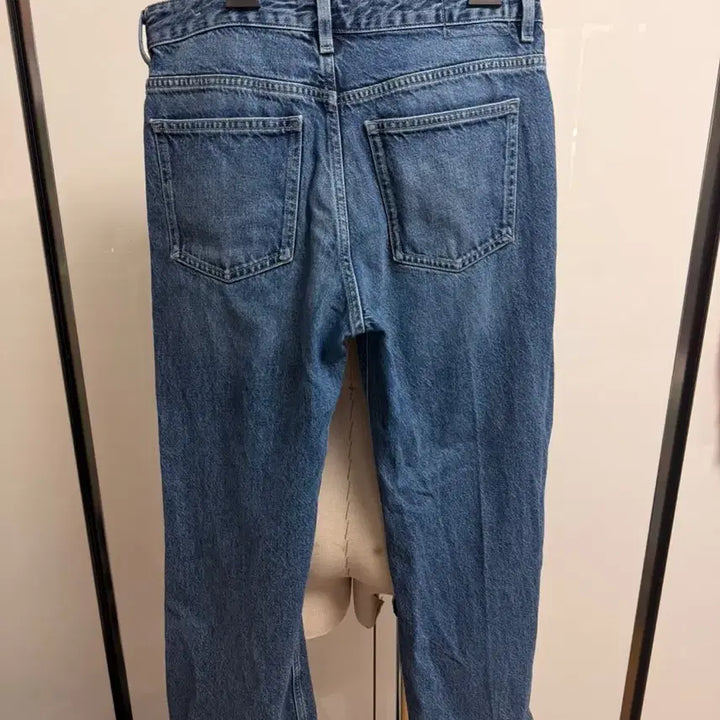 [SOLD OUT] 77사이즈) 마시모두띠 미드웨이스트 와이드 레그 데님 팬츠 진청워싱팬츠