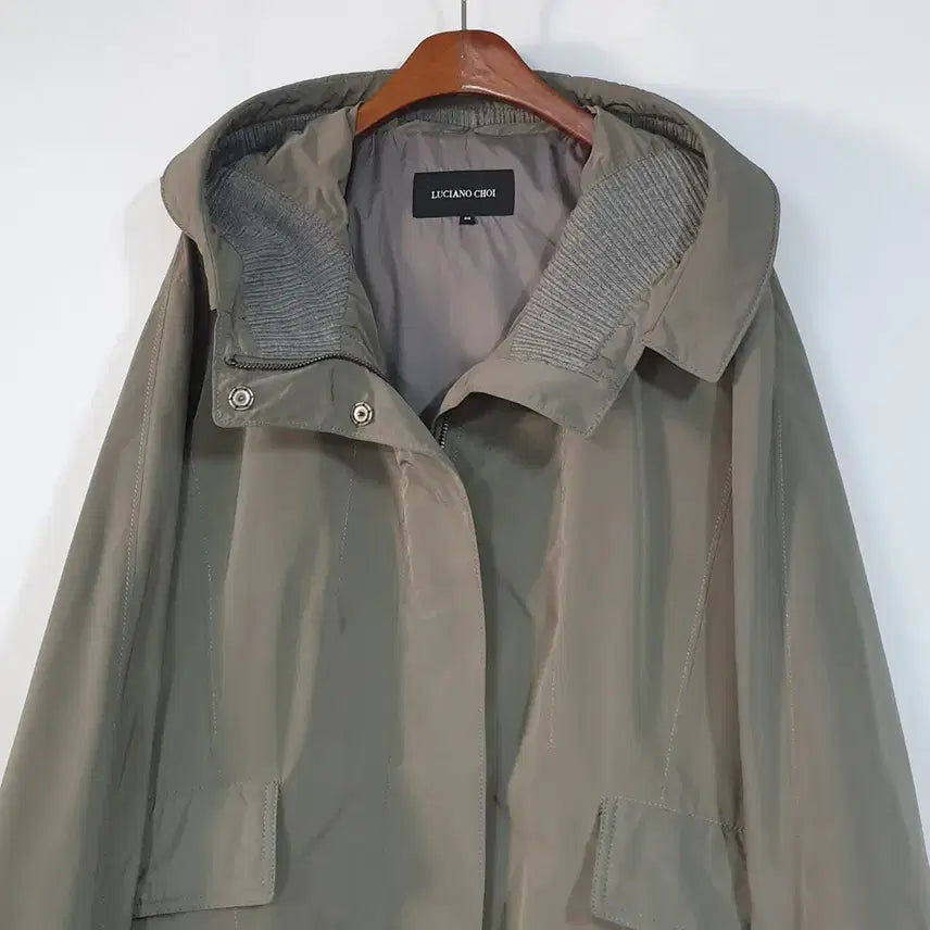 [BUNJANG] Luciano Choi Knit-Panel Hooded Parka (Size 66) / 루치아노최 니트배색 아방핏 후드야상 66