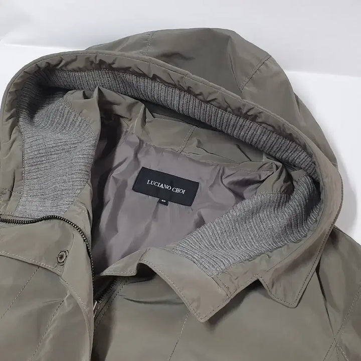 [BUNJANG] Luciano Choi Knit-Panel Hooded Parka (Size 66) / 루치아노최 니트배색 아방핏 후드야상 66