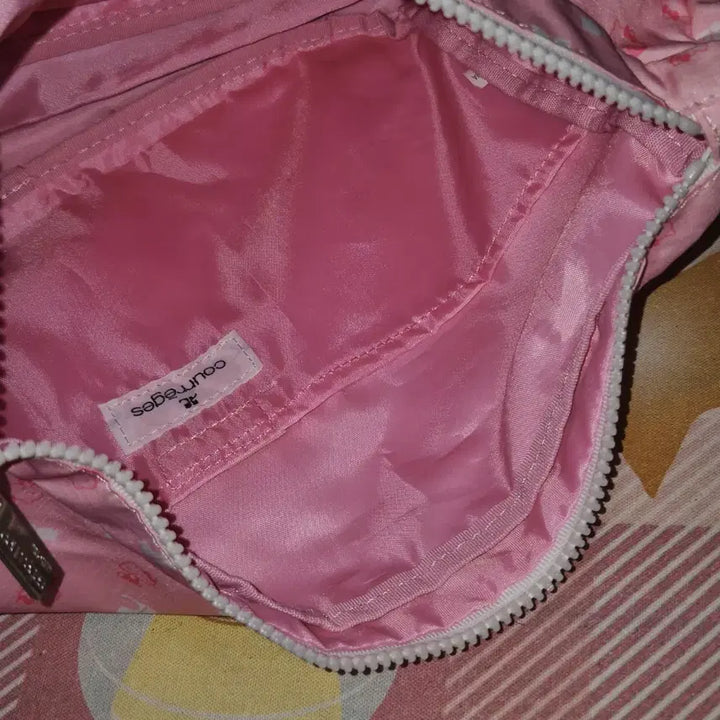 [BUNJANG] Courrèges x Hello Kitty Pink Nylon Ribbon 2-Way Bag / 09s 꾸레쥬 x 키티 핑크 나일론 리본 2way백