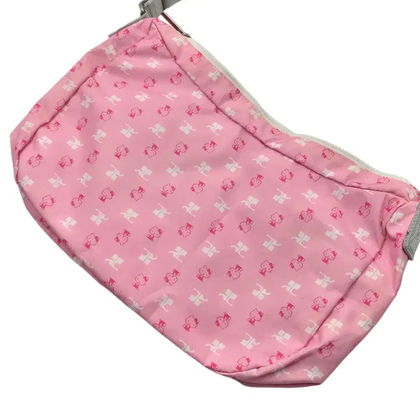 [BUNJANG] Courrèges x Hello Kitty Pink Nylon Ribbon 2-Way Bag / 09s 꾸레쥬 x 키티 핑크 나일론 리본 2way백