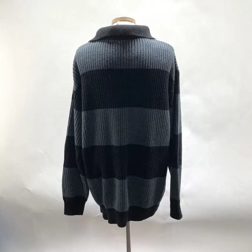 [BUNJANG] Youngguje Striped Polo Knit Shirt 2XL / 남성 카라넥니트티 스트라이프 2XL 영구제 중고장터