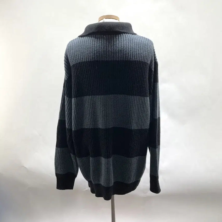 [BUNJANG] Youngguje Striped Polo Knit Shirt 2XL / 남성 카라넥니트티 스트라이프 2XL 영구제 중고장터