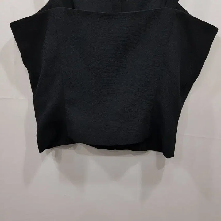 [BUNJANG] Vintage Black Gold Button Bustier Crop Top Blouse (Women&