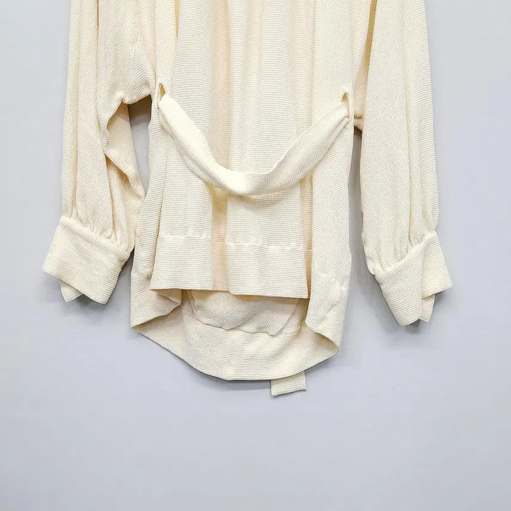 [BUNJANG] Fendi Vintage Hologram Silk Ribbed Blouse / [국내정식수입] 펜디 빈티지 홀로그램 실크 골지 블라우스 (42)
