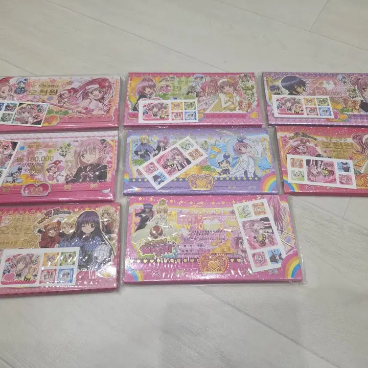 [BUNJANG] Anime Cartoon Memo Wallet Bundle Set / 돈메모지갑 일괄 (캐릭캐릭체인지, 슈가슈가룬, 신비한별의 쌍둥이공주)