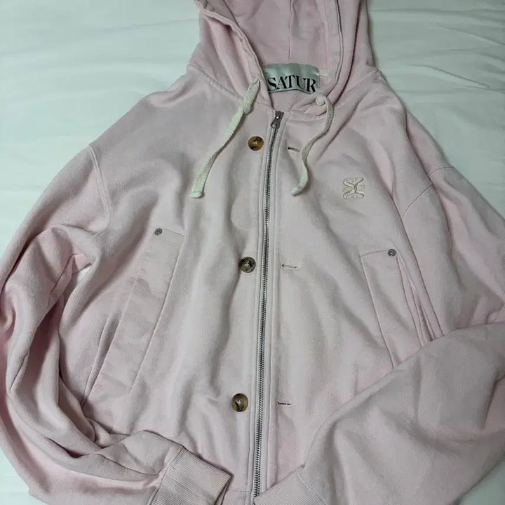 [BUNJANG] Setter Pink Cotton Hoodie / 세터 핑크 후드집업