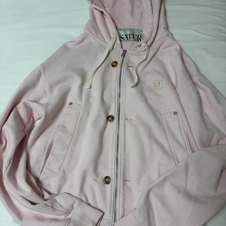 [BUNJANG] Setter Pink Cotton Hoodie / 세터 핑크 후드집업
