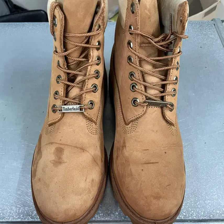 [BUNJANG] Timberland 6-Inch Beige Brown Boots / 팀버랜드 6인치 베이지 브라운 8.5W (gr-4478)