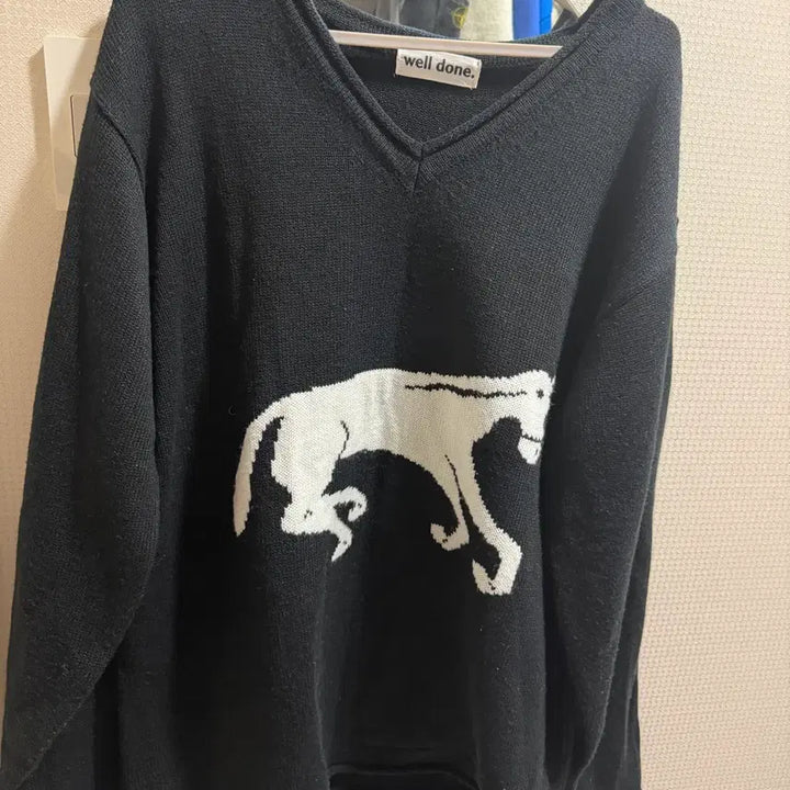 [BUNJANG] Long Black Knit Sweater / 롱 니트