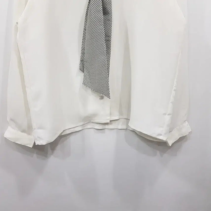 [SOLD OUT] JPN 빈티지 도트 타이 오피스룩 하객룩 긴팔 블라우스 여L Q433