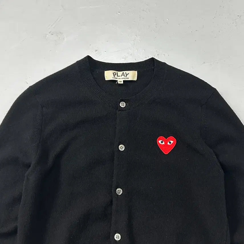 [BUNJANG] Comme des Garcons Heart Wool Cardigan / 꼼데가르송 하트와펜 울 가디건