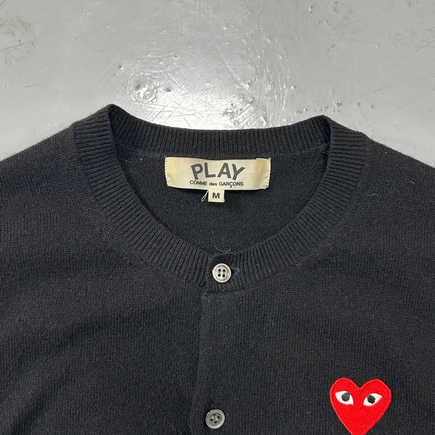 [BUNJANG] Comme des Garcons Heart Wool Cardigan / 꼼데가르송 하트와펜 울 가디건