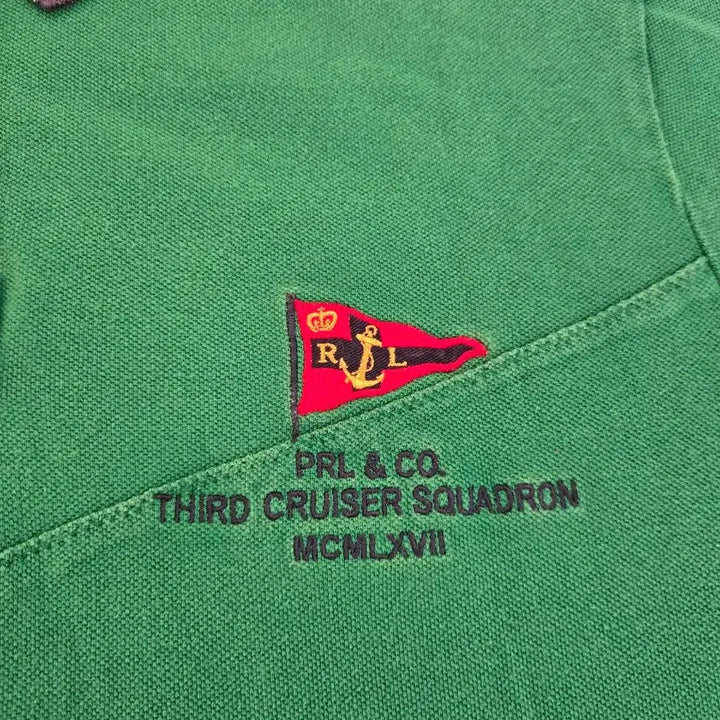 [BUNJANG] Polo Ralph Lauren Number 3 Custom Polo Shirt / 폴로 랄프로렌 그린색 넘버3 카라티 XL (커스텀 폴로)