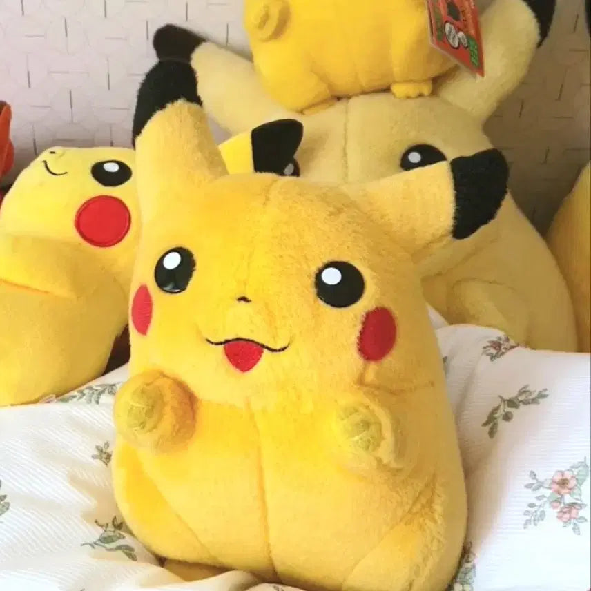 [BUNJANG] Tomy Pikachu &amp; Snorlax Plush Toy / 소리나는 토미 피카츄 고전 뚱카츄