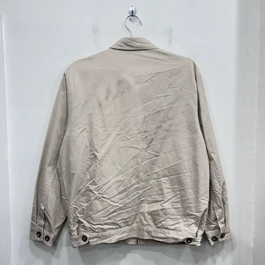 [BUNJANG] Beanpole Small Logo Zip-Up Collar Cotton Work Jacket / 빈폴 스몰로고 집업 카라 코튼 워크자켓