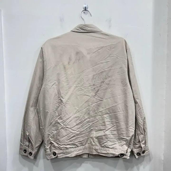 [BUNJANG] Beanpole Small Logo Zip-Up Collar Cotton Work Jacket / 빈폴 스몰로고 집업 카라 코튼 워크자켓