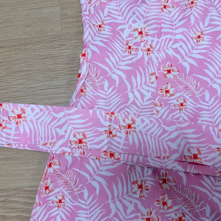 [BUNJANG] Pink Floral One Shoulder Dress / 원숄더 핑크 플라워 원피스