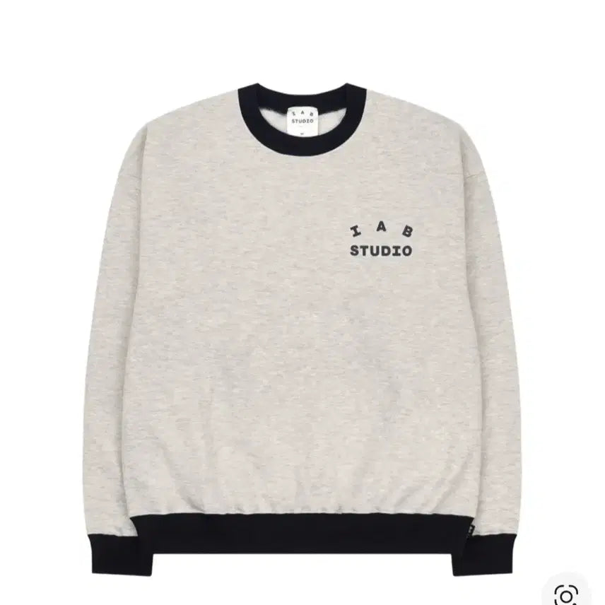[BUNJANG] IAB Studio Oatmeal Navy Sweatshirt / 아이앱 스튜디오 스웨트셔츠 오트밀 네이비
