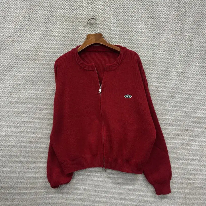 [BUNJANG] Vintage Knit Zip-up Cardigan / 빈티지 니트 집업 가디건 105 M16292