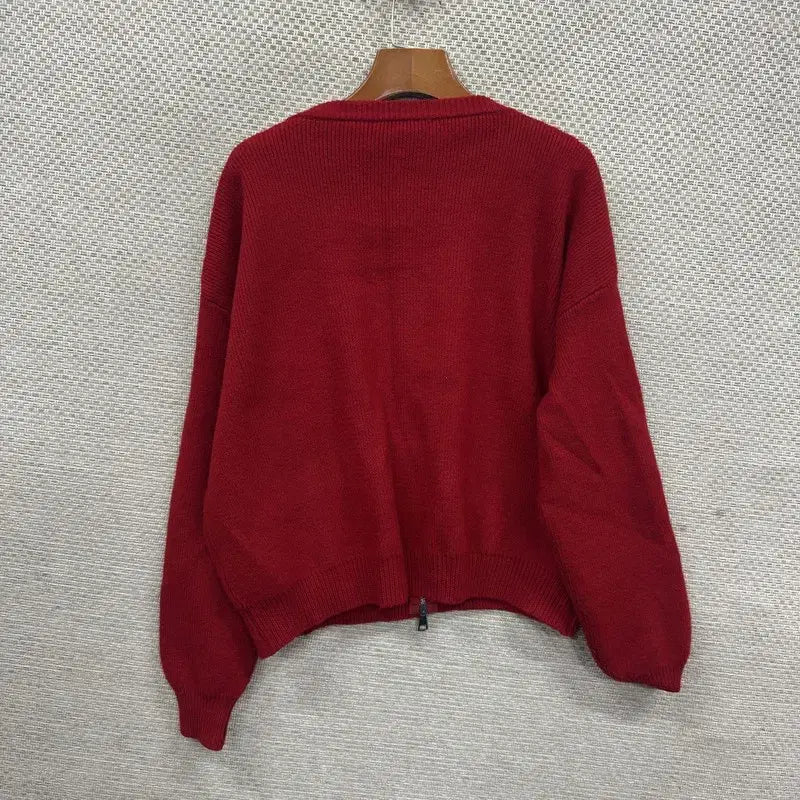 [BUNJANG] Vintage Knit Zip-up Cardigan / 빈티지 니트 집업 가디건 105 M16292