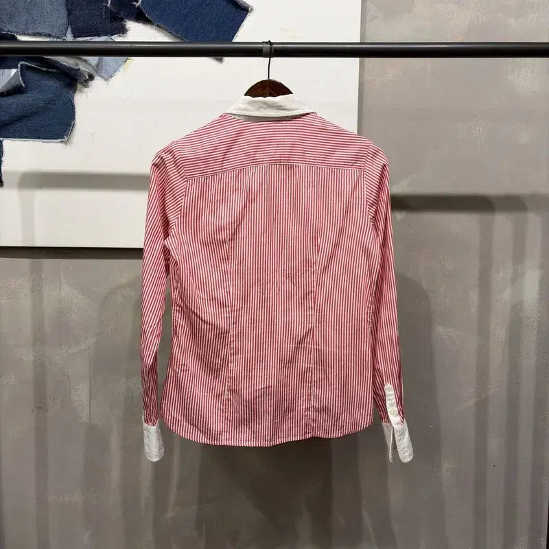 [SOLD OUT] (90) 타미힐피거 여성 캐주얼 배색 스트라이프 셔츠 남방