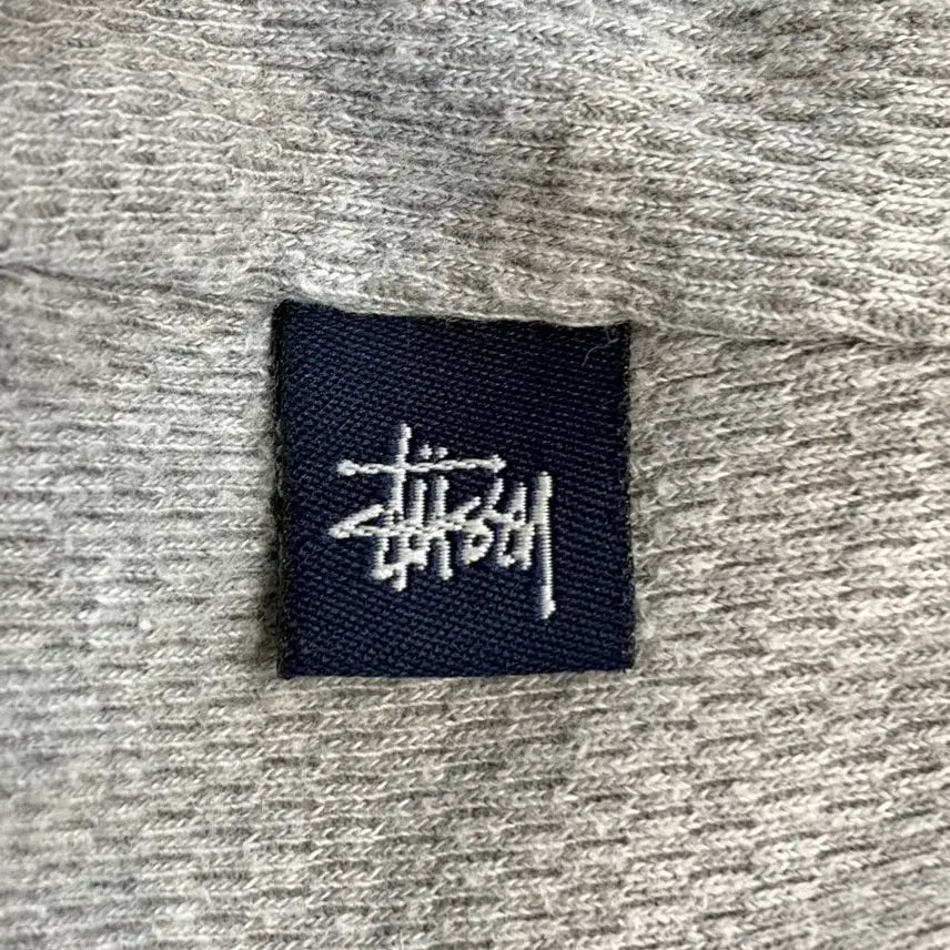 [BUNJANG] Stussy Pigment Dyed Snap Button Sweat Cardigan / [L] 스투시 Stussy 스냅버튼 스웨트 카디건 차콜 피그먼트 9.5