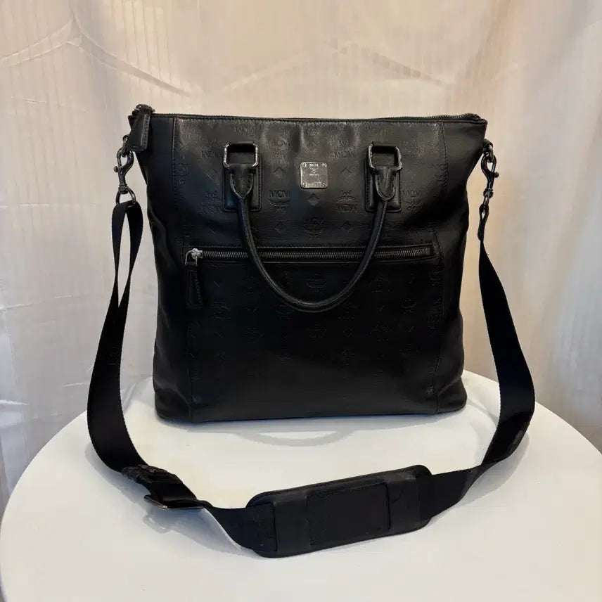 [BUNJANG] MCM Leather Tote Crossbag / 정품 MCM 남성 가죽 토트 크로스백