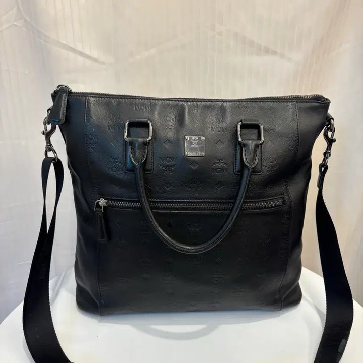 [BUNJANG] MCM Leather Tote Crossbag / 정품 MCM 남성 가죽 토트 크로스백