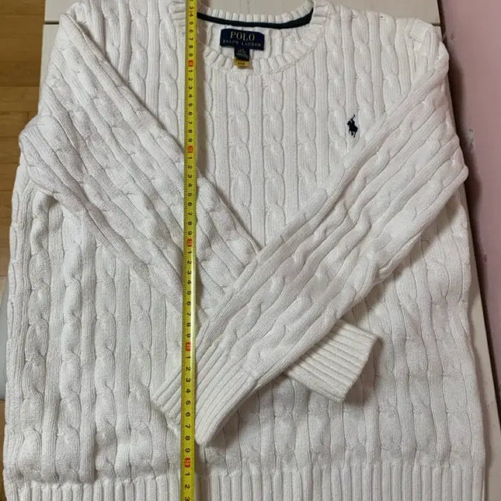 [SOLD OUT] 정품) 폴로 랄프로렌 보이즈 케이블 니트 화이트 L