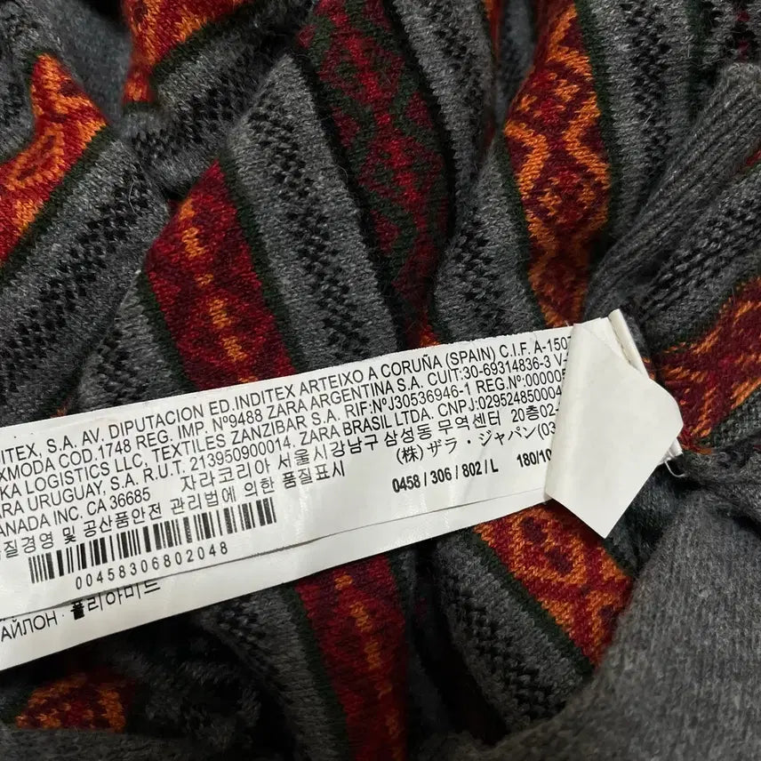 [BUNJANG] ZARA YOUNG Jacquard Knit Cardigan / ZARA YOUNG 모직 자카드 니트 가디건 L/100