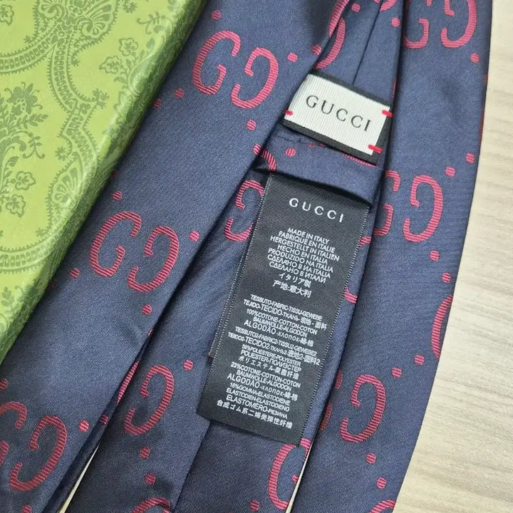 [BUNJANG] Gucci GG Big Logo Silk Tie (Navy) / 구찌 GUCCI  GG 빅로고 실크 넥타이(네이비)