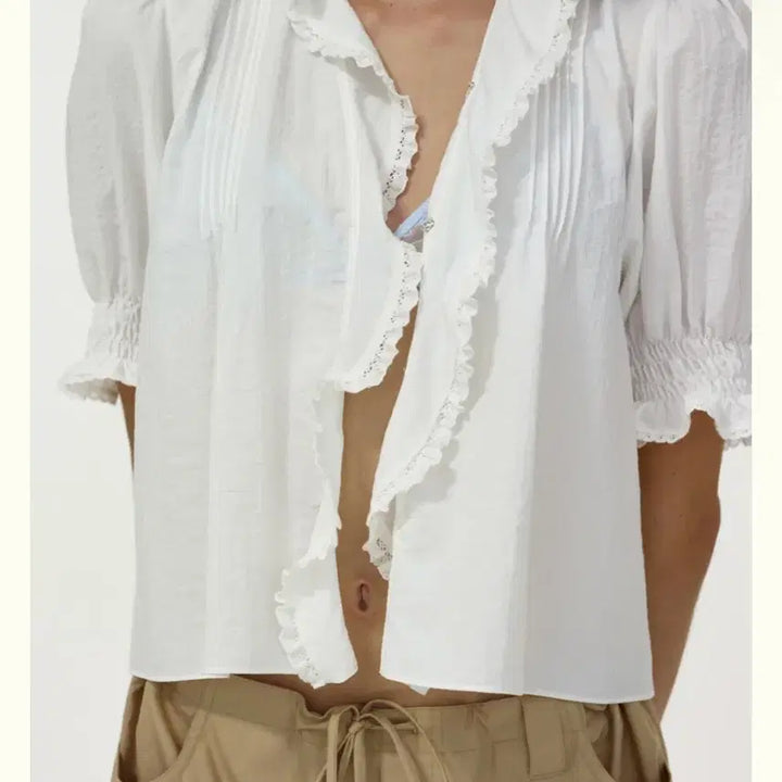 [SOLD OUT] 리본빛 Rosie Ruffle Blouse 로지러플블라우스
